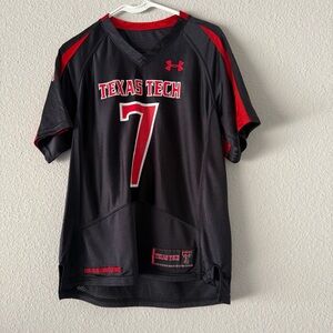 Under Armour Texas Tech Black and Red Jersey #7